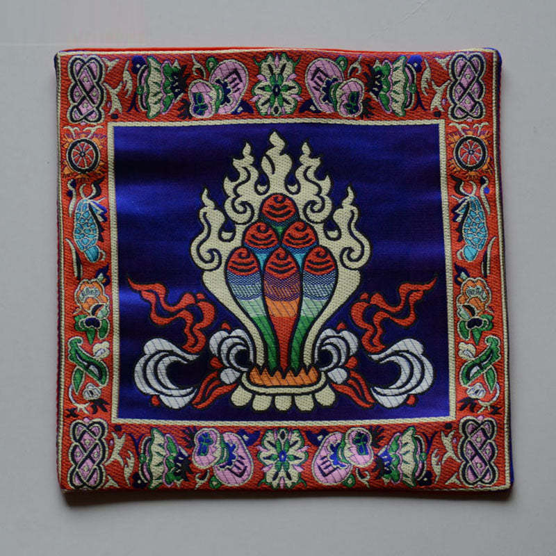 Prayer Altar Mat Healing Meditation Vajra Auspicious Symbols
