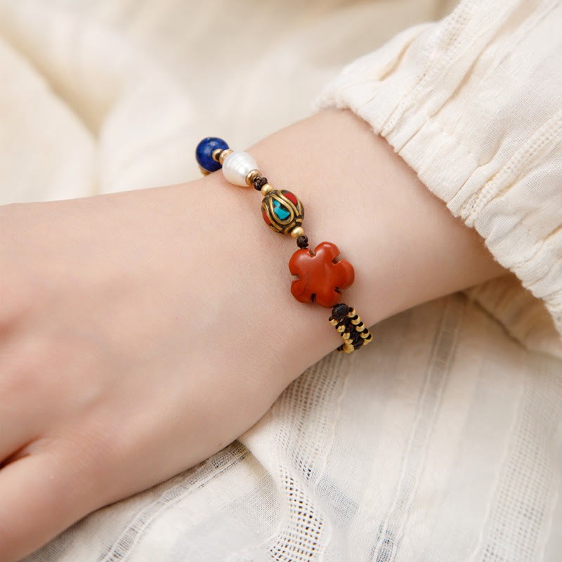 Tibetan Turquoise Om Mani Padme Hum Protection Strength Bracelet