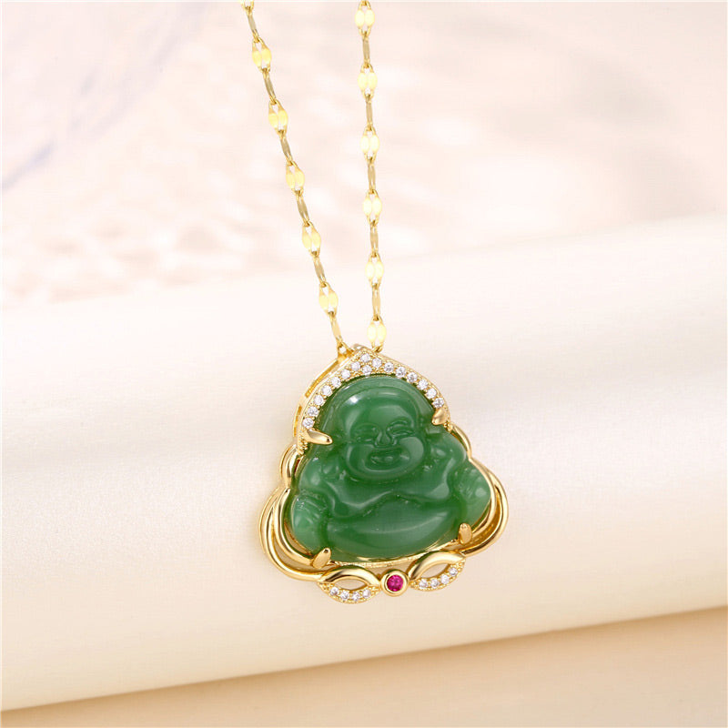 Natural Laughing mystic zen Peace Necklace