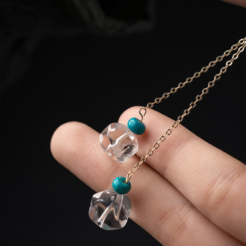 White Crystal Deer Gourd Protection Car Hanging Decoration
