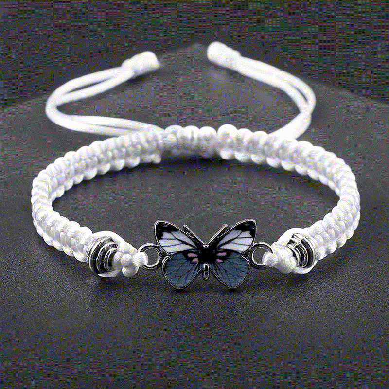 Butterfly Freedom Love String Charm Bracelet