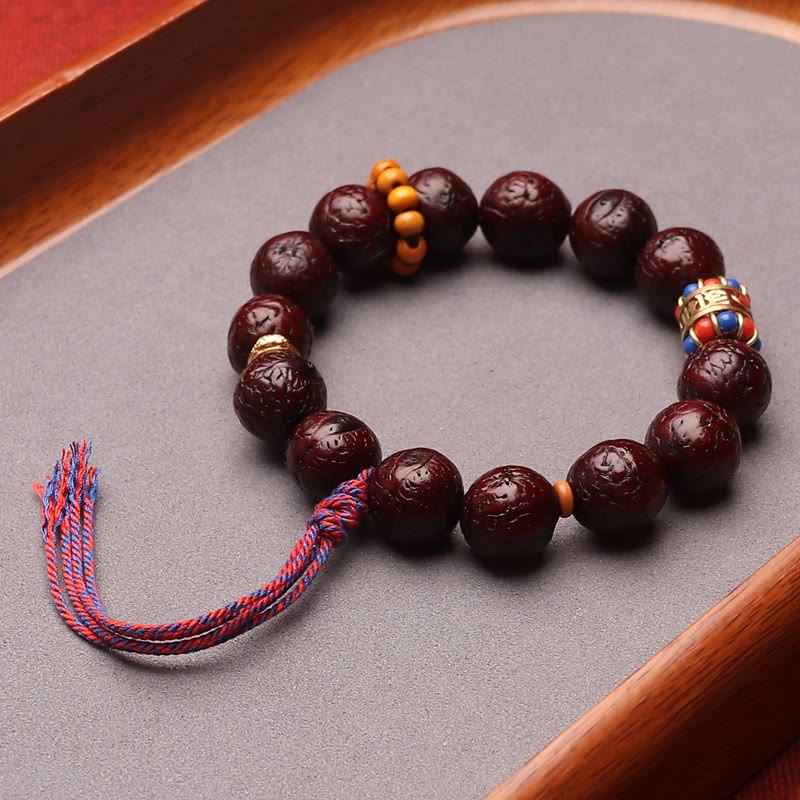 Bodhi Seed Bead Peace Calm Tassel Bracelet