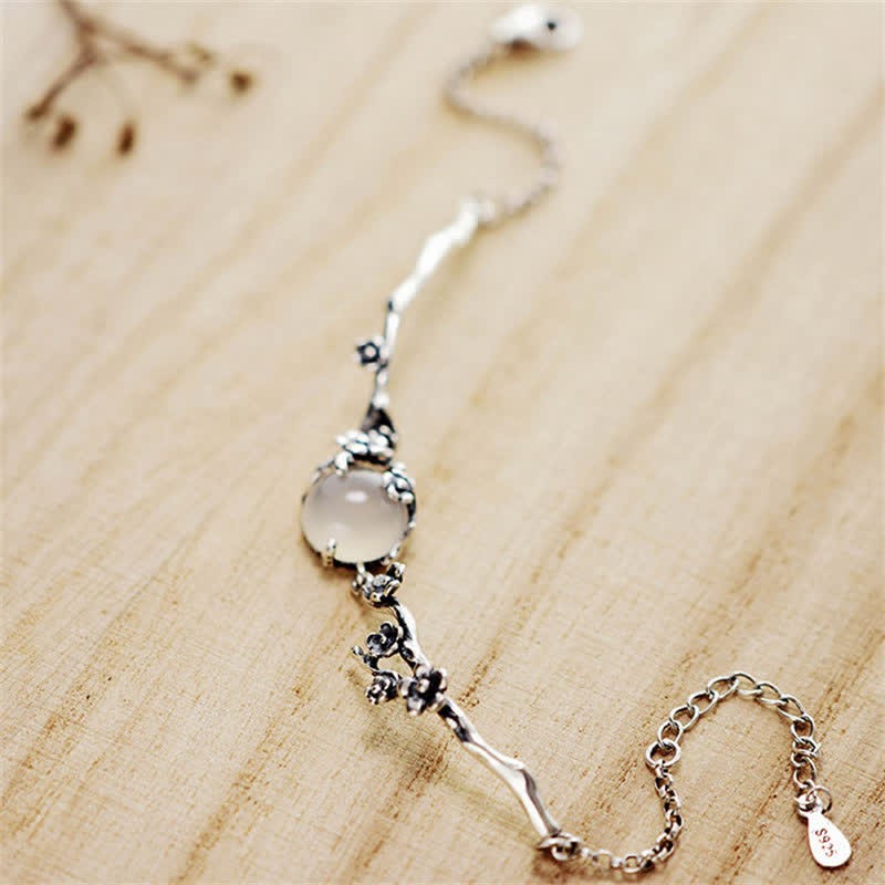 Plum Blossom Chalcedony Positive Bracelet