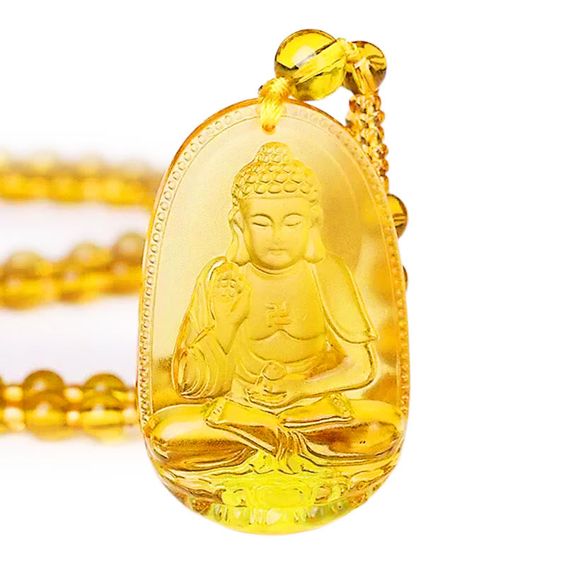 Citrine Guardian mystic zen Serenity Pendant Necklace (Extra 40% Off | USE CODE: FS40)