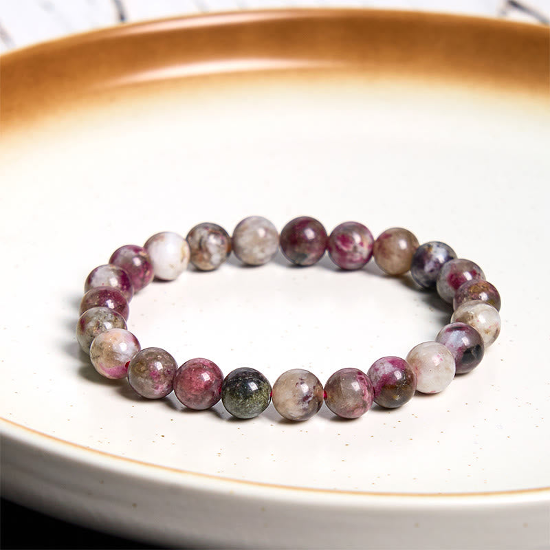 mystic zen Stone Plum Blossom Tourmaline Balance Bracelet