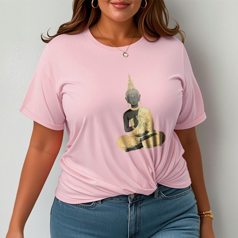 Meditating mystic zen Pattern Cotton Tee T-shirt
