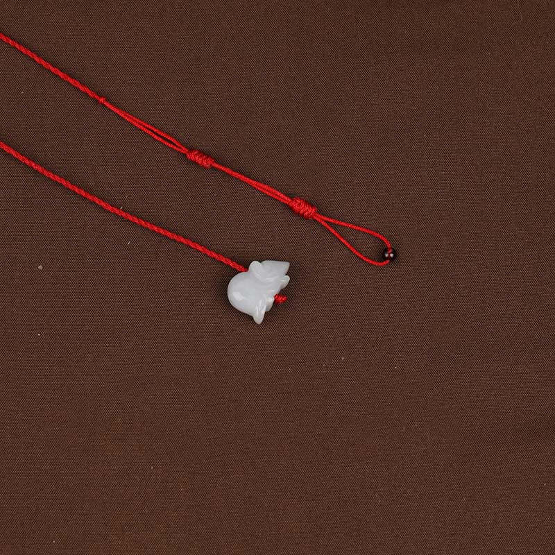 Chinese Zodiac Natural Garnet Peace Buckle Blessing Red String Belly Chain