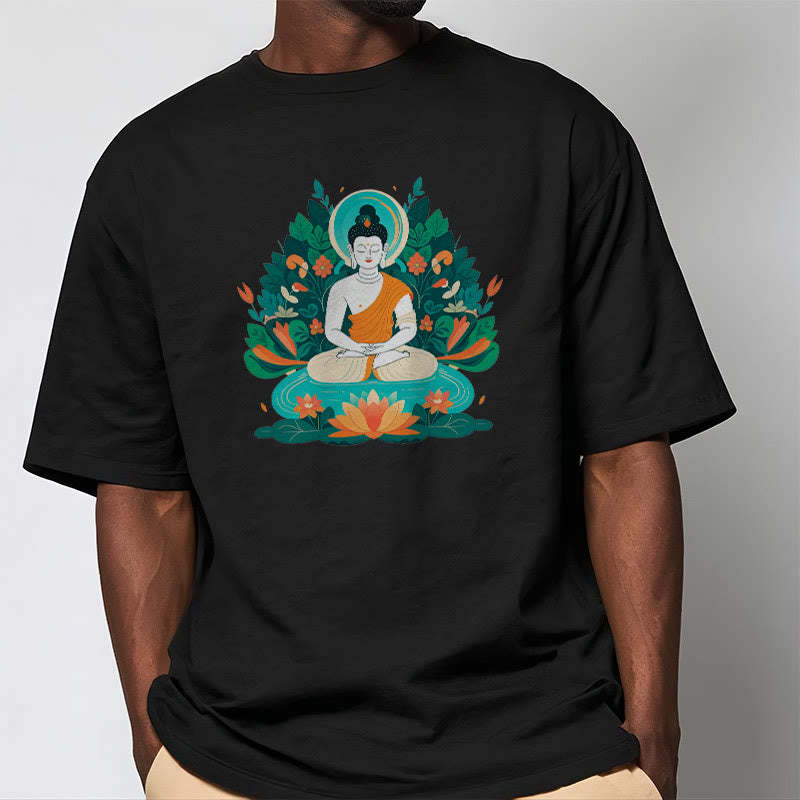 Flower Grass Lotus Bodhisattva Tee T-shirt