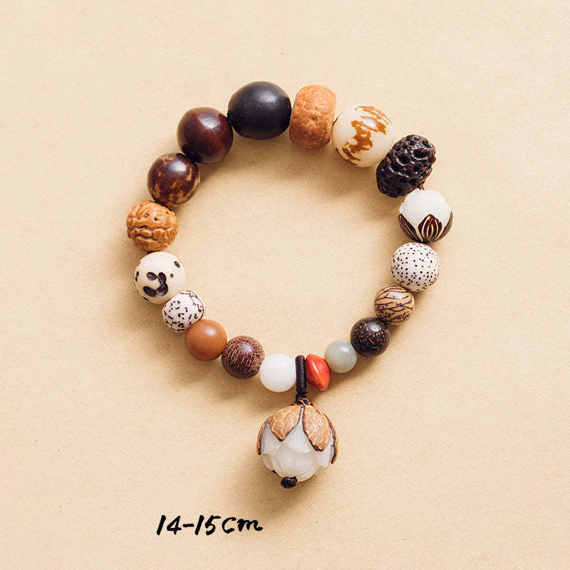 Bodhi Seed Lotus Wisdom Peace Wrist Mala Bracelet
