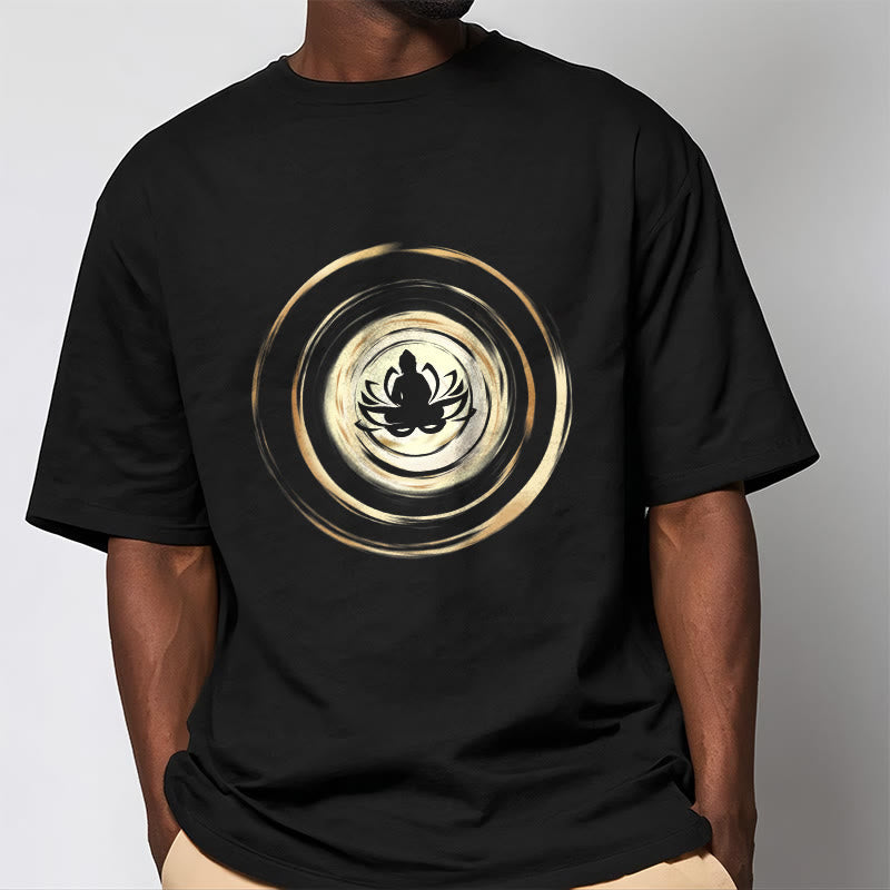 Meditating mystic zen Lotus Pattern Tee T-shirt