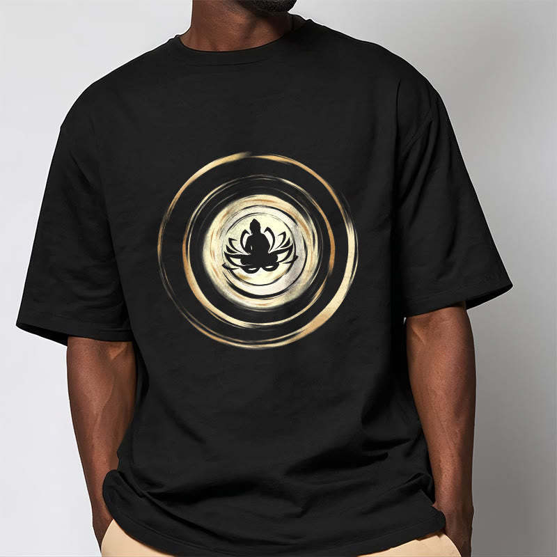 Meditating mystic zen Lotus Pattern Tee T-shirt