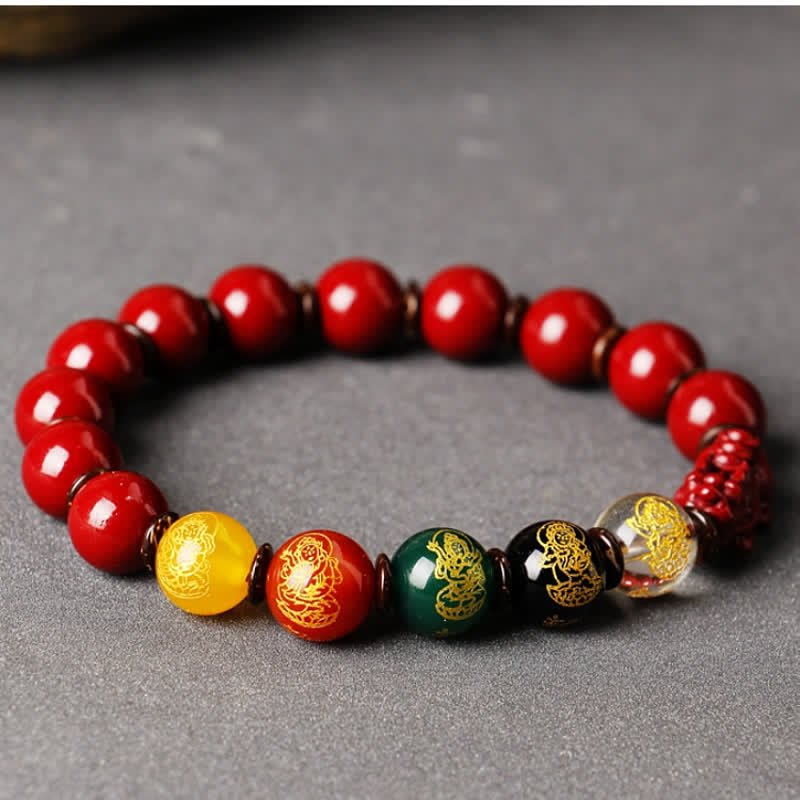 God Of Wealth Cinnabar PiXiu Blessing Bracelet