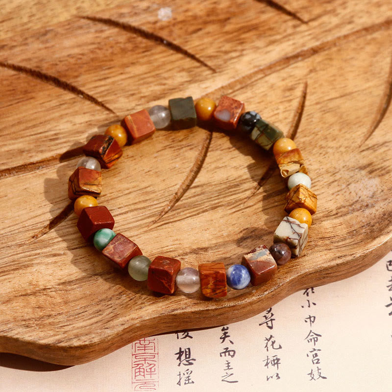 Red Agate Shoushan Stone Calm Blessing Bracelet