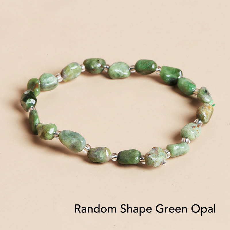 Natural Irregular Shape Stone Crystal Meditation Balance Bracelet