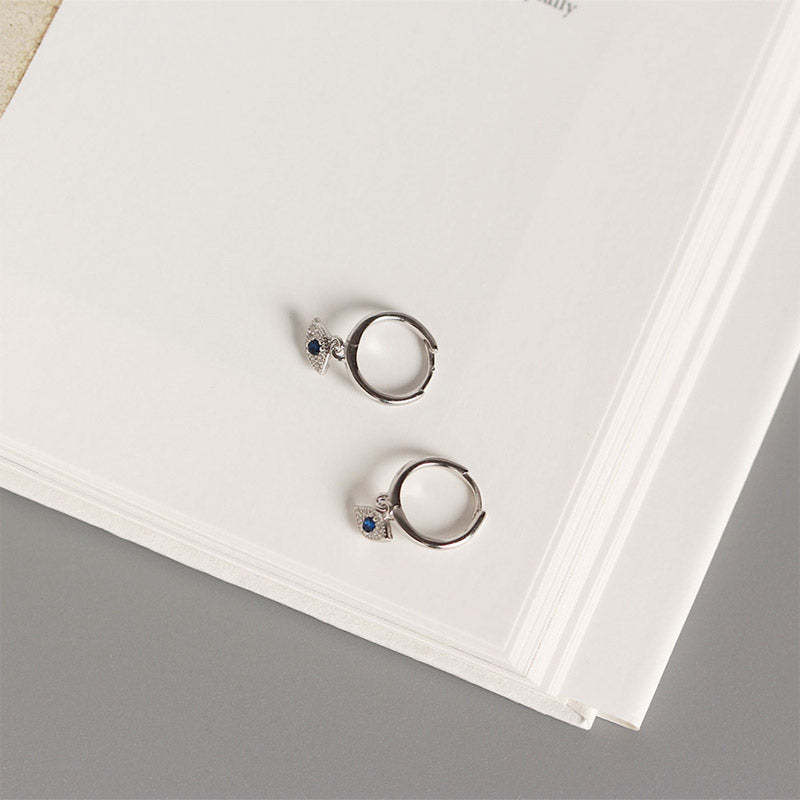 925 Sterling Silver Evil Eye Blessing Protection Stud Earrings