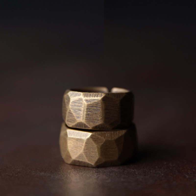Tibetan Simple Design Copper Wealth Ring