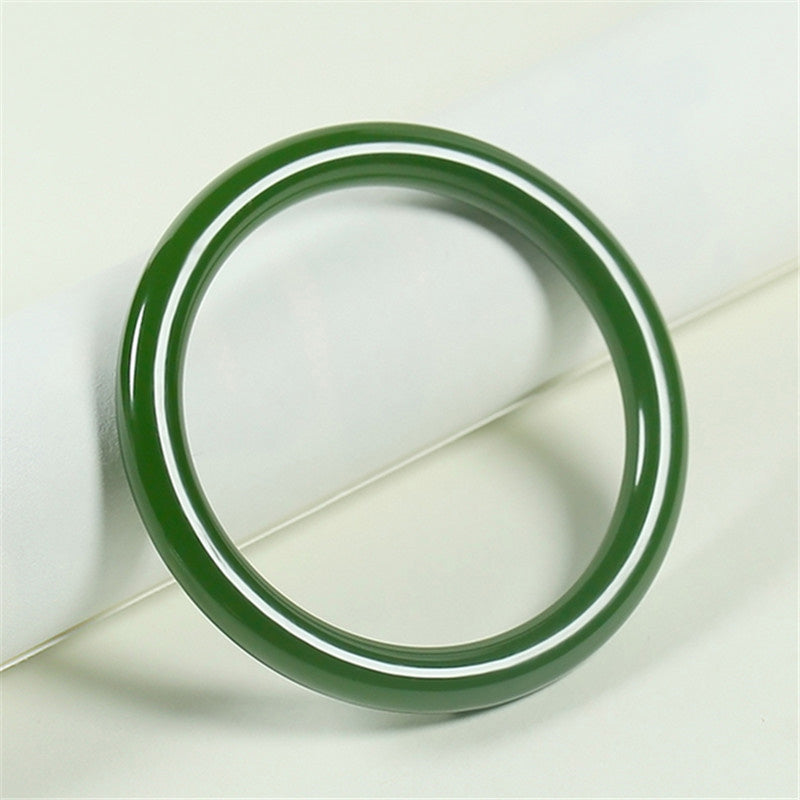 Cyan Jade Longevity Blessing Bangle Bracelet