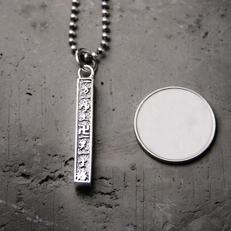 925 Sterling Silver Tibetan Om Mani Padme Hum mystic zen Swastika Symbol Wisdom Necklace Pendant