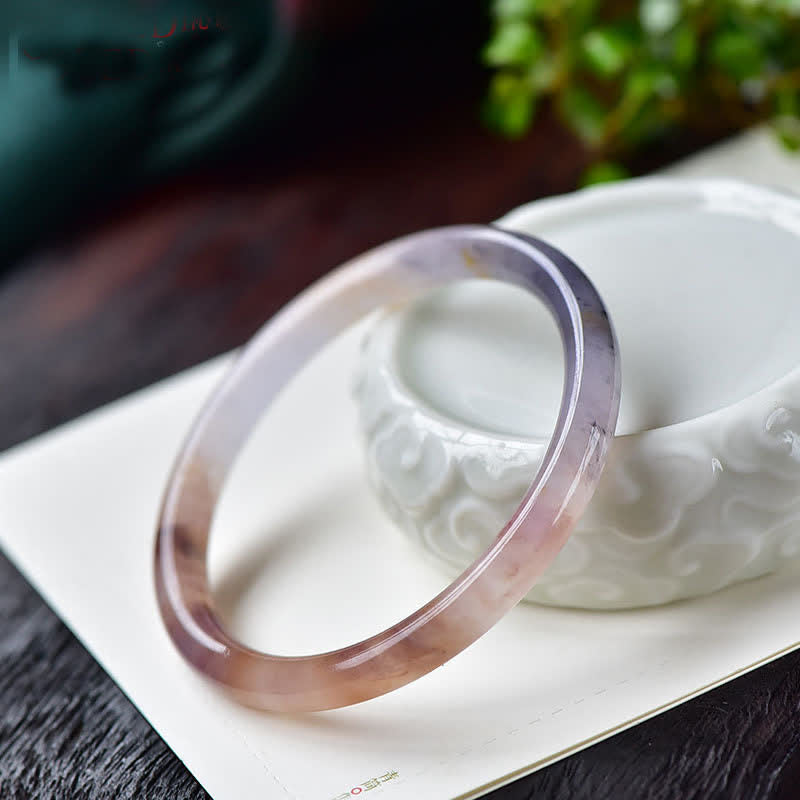Purple Golden Silk Jade Wealth Bracelet Bangle
