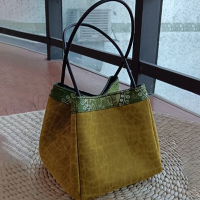 Bamboo Branches Bead Pendant Tassel Xiangyunsha Silk Shoulder Bag Hangbags