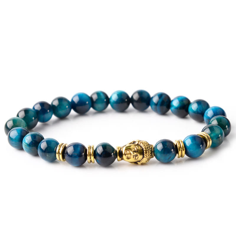 Blue Green Red Tiger Eye mystic zen Head Balance Bracelet