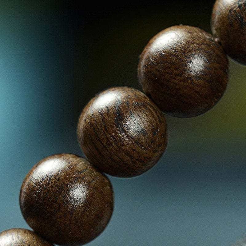 108 Mala Beads 999 Gold Brunei Agarwood Heart Sutra Amber Red Agate Strength Meditation Bracelet