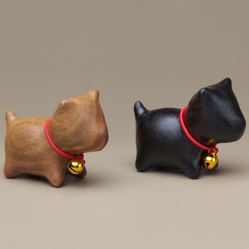 Green Sandalwood Small Leaf Red Sandalwood Cute Cat Animals Soothing Peace Decorations