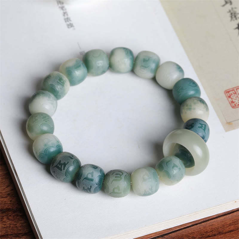 Bodhi Seed Om Mani Padme Hum Engraved Keep Away Evil Spirits Bracelet