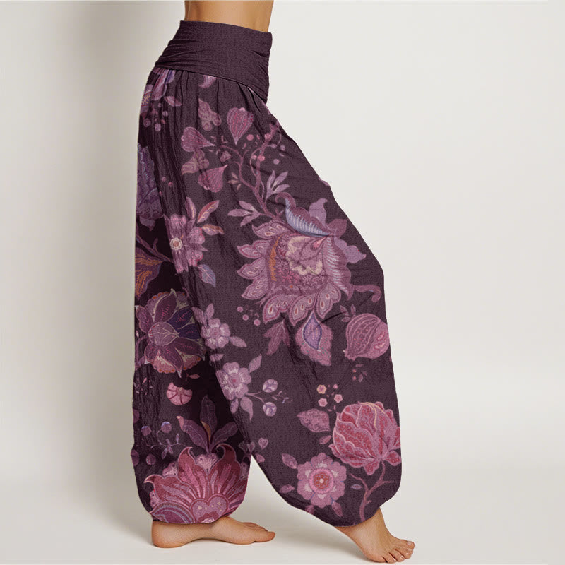 Casual Peony Women's Elastic Waist Harem Pants