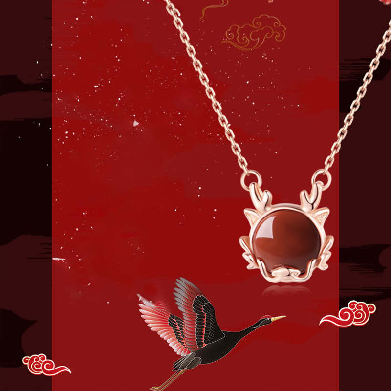 ???A Flash Sale-  925 Sterling Silver Year of the Dragon Cinnabar Red Agate Dragon Protection Bracelet Necklace Pendant Earrings Ring