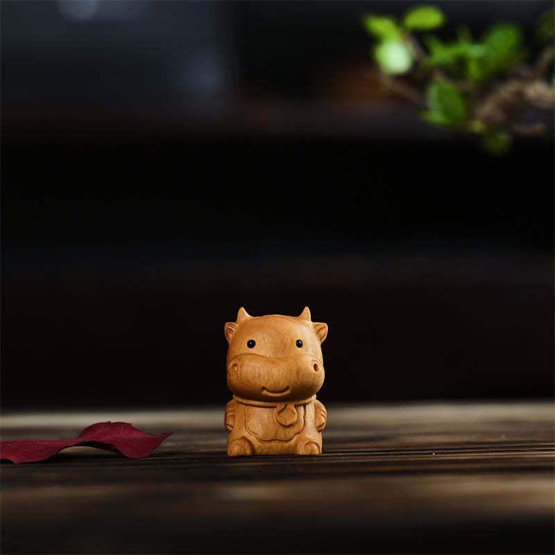 12 Chinese Zodiac Thuja Sutchuenensis Sandalwood Prosperity Mini Home Decoration