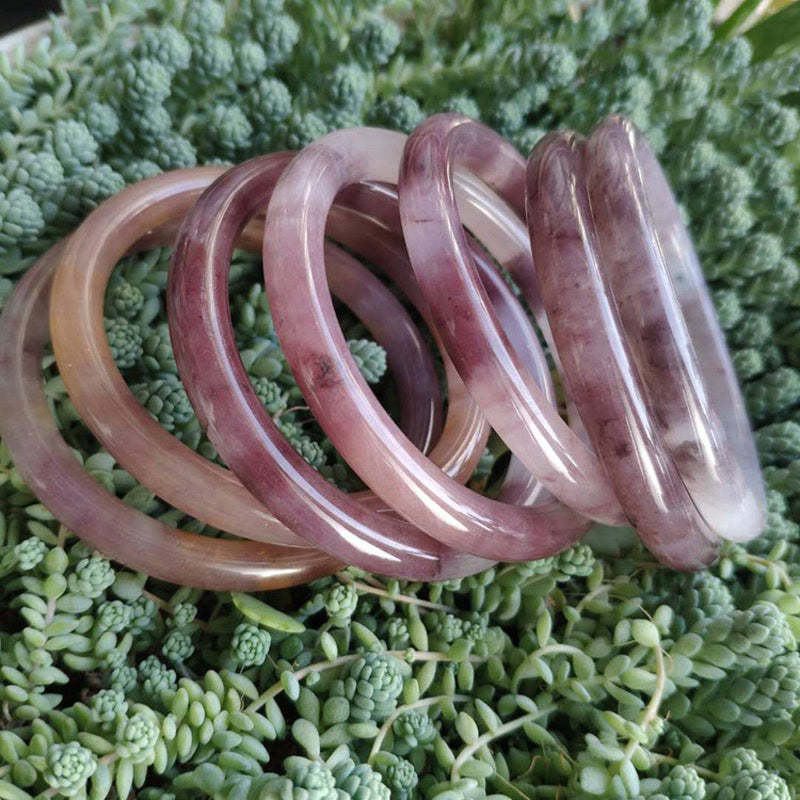Purple Jade Happiness Protection Bracelet Bangle
