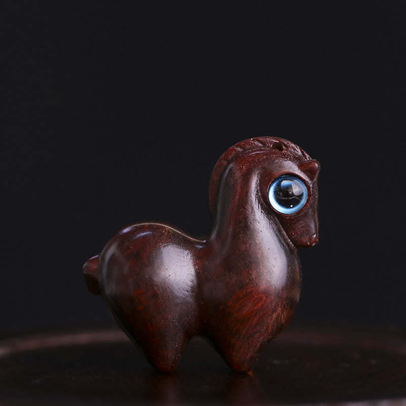 Small Leaf Red Sandalwood Green Sandalwood Lucky Mini Horse Protection Decoration
