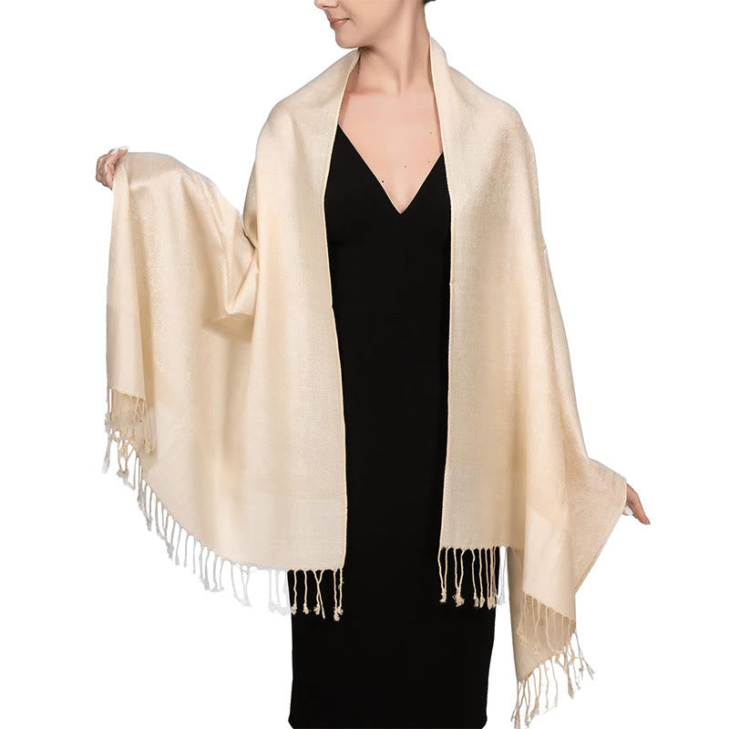 Tibetan Cashew Jacquard Tassels Shawl Spring Fall Winter Warm Cozy Scarf Wrap