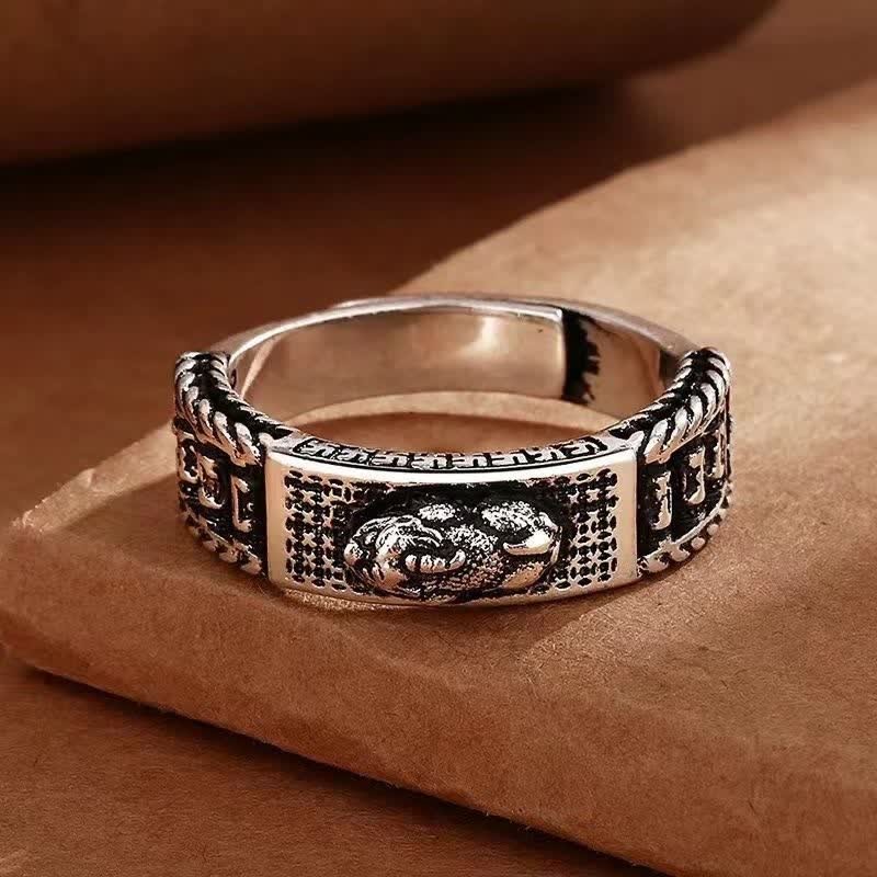 Lucky FengShui PiXiu Wealth Prayer Wheels Couple Ring