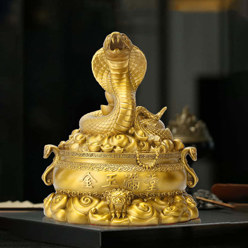 Year Of The Snake Copper Coins Ingots Treasures Fill The Home Brass Statue Home Decoration