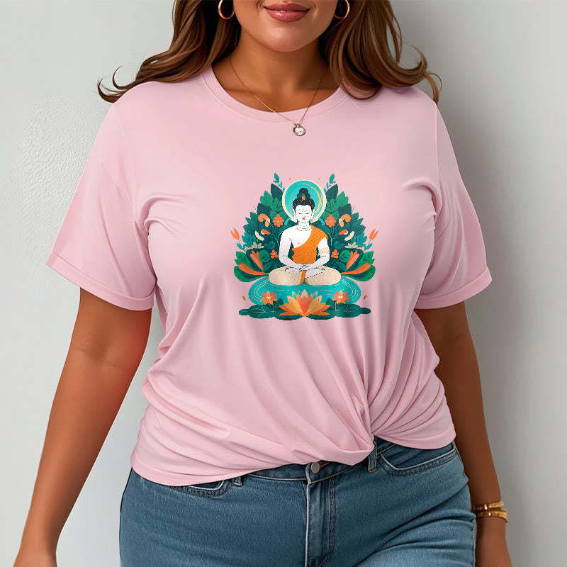 Flower Grass Lotus Bodhisattva Tee T-shirt