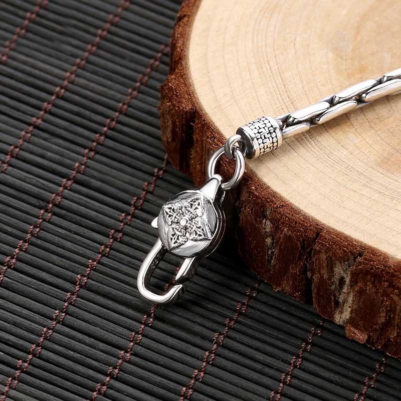 Tibetan Double Dorje Om Mani Padme Hum mystic zen Swastika Vajra Strength Bracelet