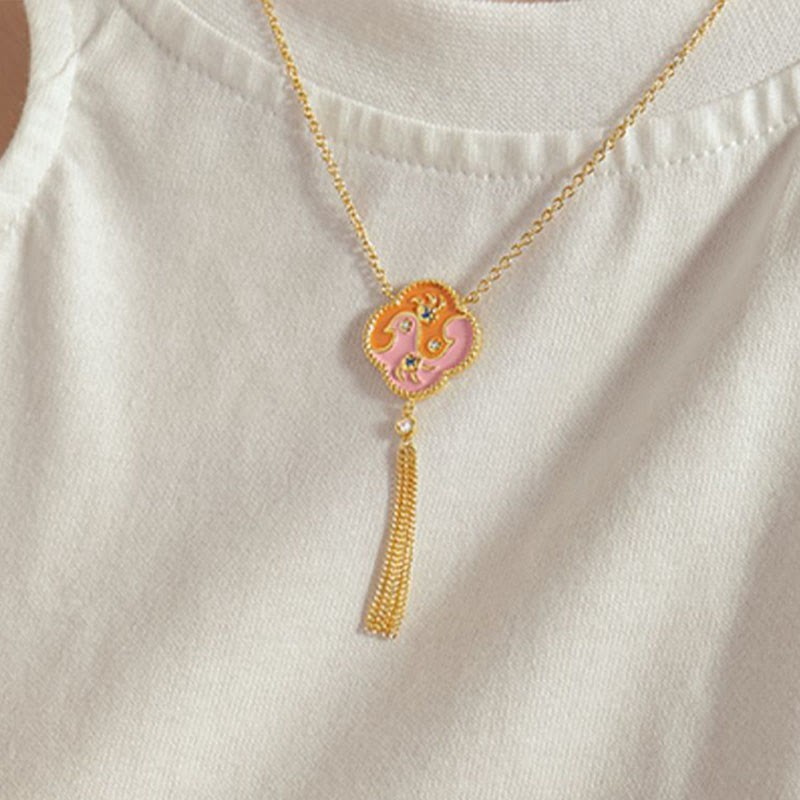 18K Gold Plated Copper Two Birds Zircon Healing Necklace Pendant Bracelet Earrings Set