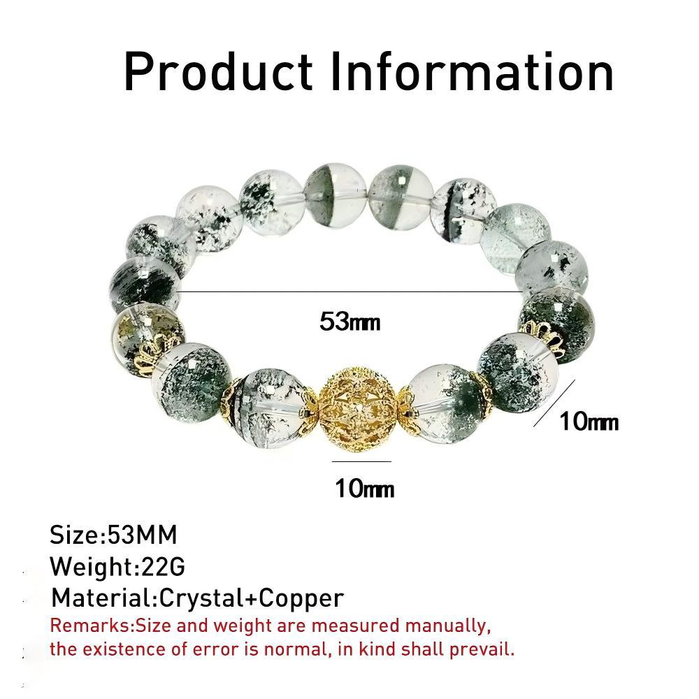Ancient green ghost crystal hydrangea bracelet to attract wealth and anti-villain Wang career marriage fortune fortune feng shui amulet