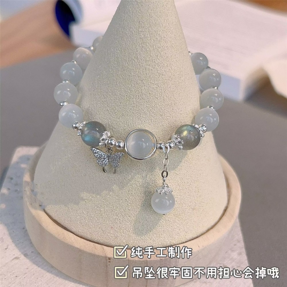 ‘Grey Moonstone Butterfly Bracelet’ is a must-have gift for those who want to attract wealth and good luck.