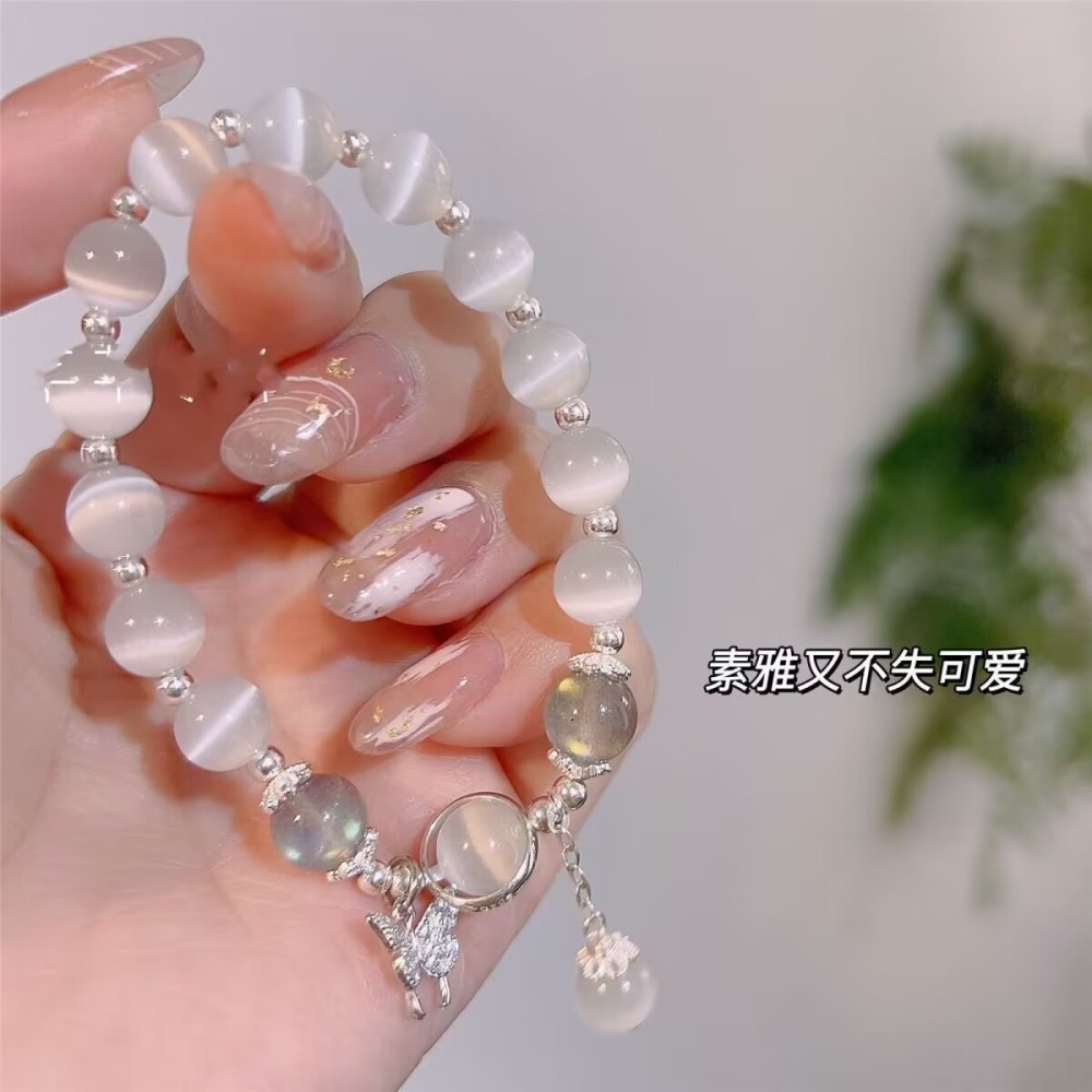 ‘Grey Moonstone Butterfly Bracelet’ is a must-have gift for those who want to attract wealth and good luck.