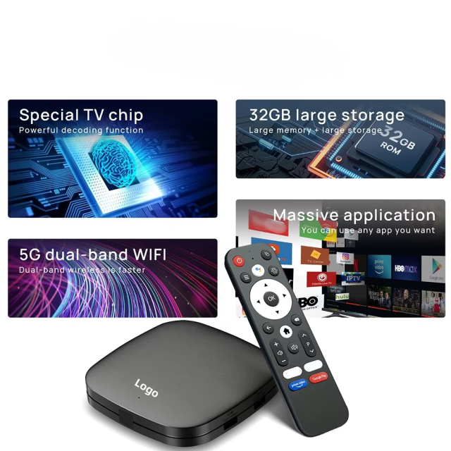 Magicpro Android TV BOX Gk63 4K RAM 2GB ROM 8GB 16GB BT Voice Remote Set Top Box Smart Tv 12V 1A