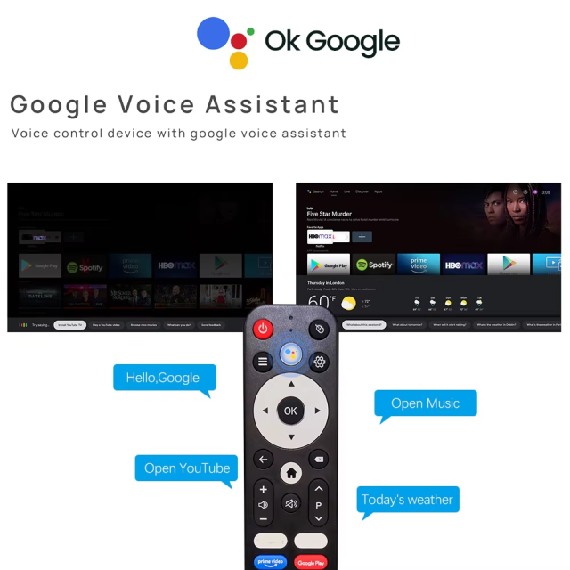 Magicpro Android TV BOX Gk63 4K RAM 2GB ROM 8GB 16GB BT Voice Remote Set Top Box Smart Tv 12V 1A