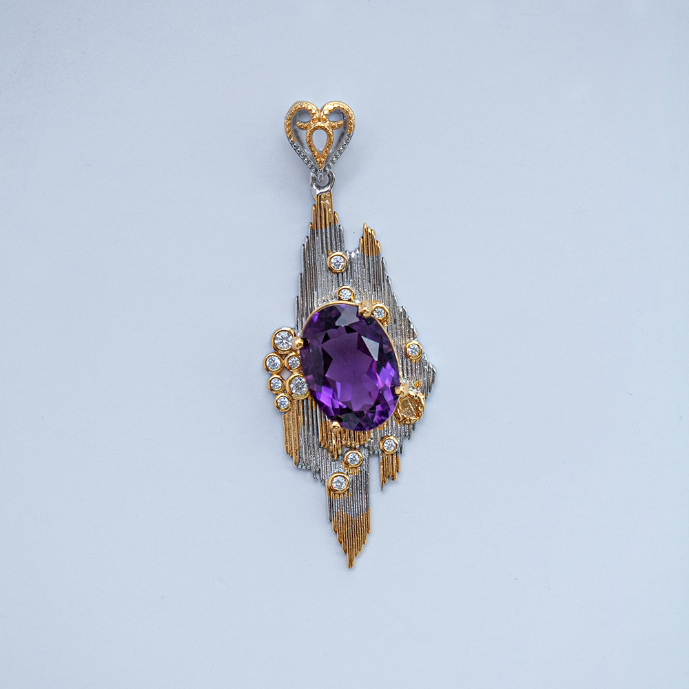 乌拉圭紫水晶吊坠