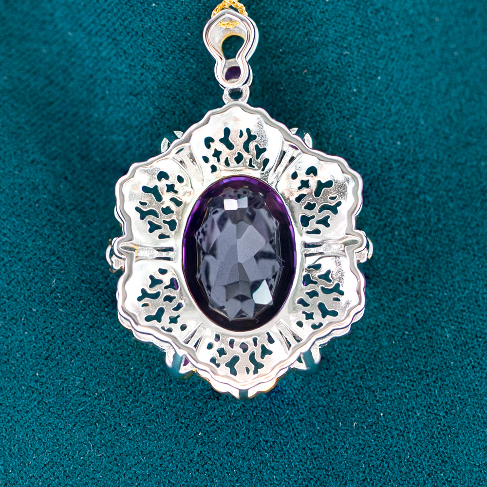 乌拉圭紫水晶吊坠