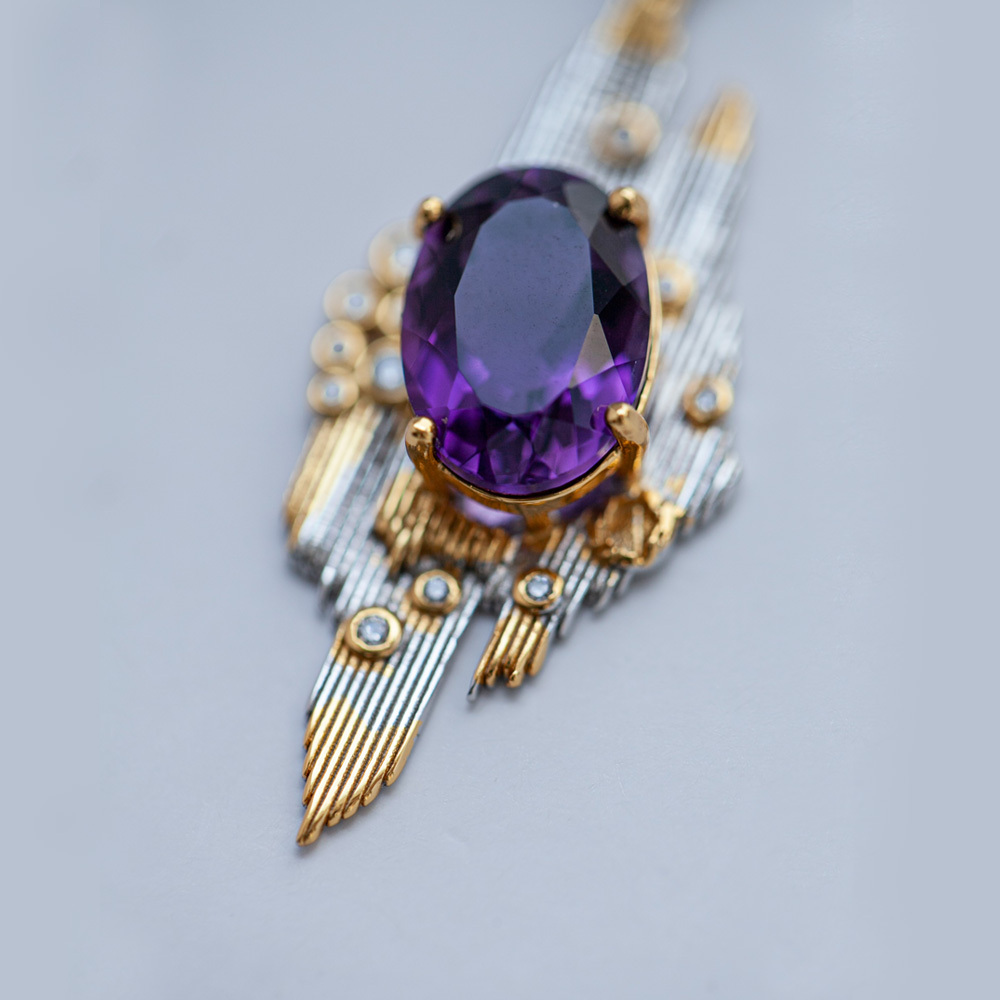 乌拉圭紫水晶吊坠