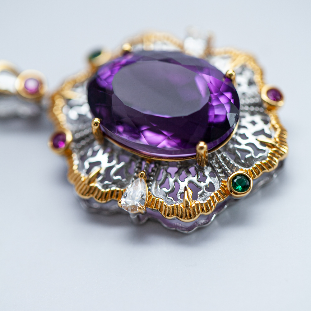 乌拉圭紫水晶吊坠