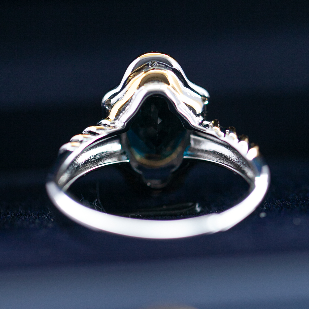 伦敦蓝托帕戒指