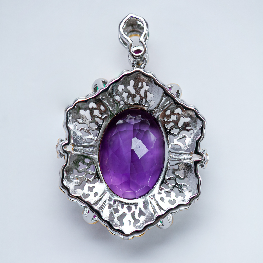 乌拉圭紫水晶吊坠